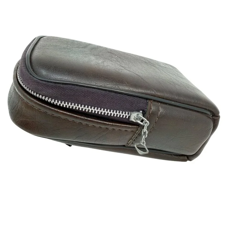 Vintage Kodak Camera Case Pocket Tote - Brown Leather w/ Belt Clip